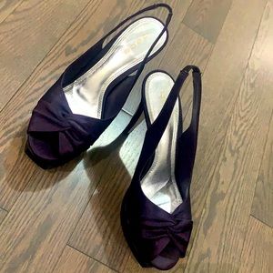 Purple sling backs